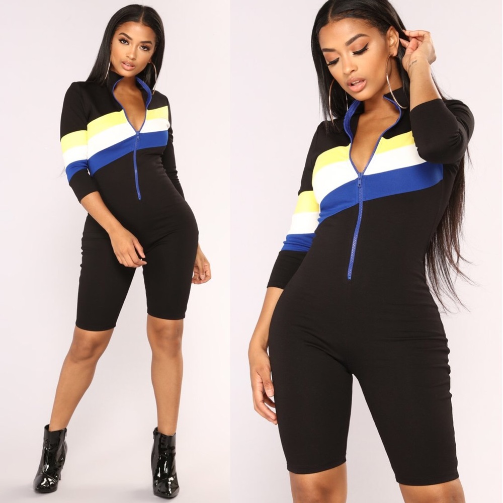 Color block Romper / Unitard